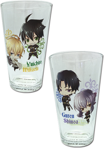 Seraph Of The End - Set 2 Waterglass, an officially licensed product in our Seraph Of The End Mugs & Tumblers department.