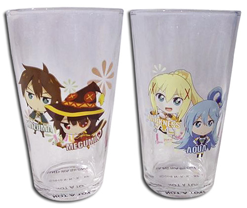 Konosuba - Set 1 Waterglass, an officially licensed product in our Konosuba Mugs & Tumblers department.