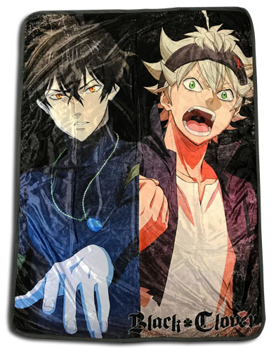 Black Clover - Yuno & Asta Throw Blanket, an officially licensed Black Clover product at B.A. Toys.