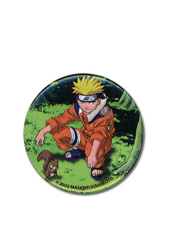 Naruto With Squrreil Button, an officially licensed product in our Naruto Buttons department.