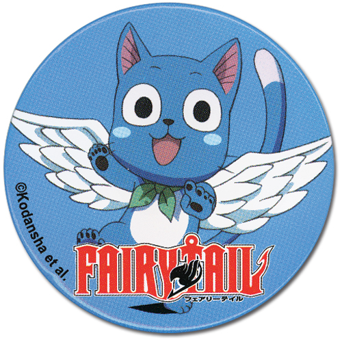Fairy Tail Happy Button, an officially licensed product in our Fairy Tail Buttons department.