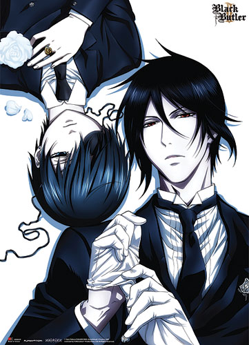 Black Butler 2 Sebastain & Ciel Fabric Poster, an officially licensed Black Butler product at B.A. Toys.