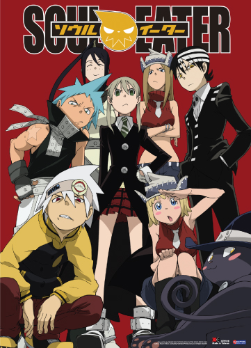Soul Eater Red Background Fabric Poster, an officially licensed product in our Soul Eater Posters department.