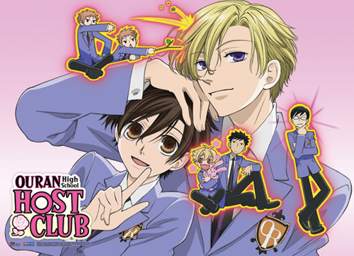 Ouran Highschool Host Club Group Fabric Poster, an officially licensed product in our Ouran High School Host Club Posters department.