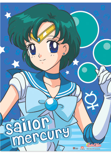 Sailormoon Sailor Mercury Fabric Poster, an officially licensed product in our Sailor Moon Posters department.
