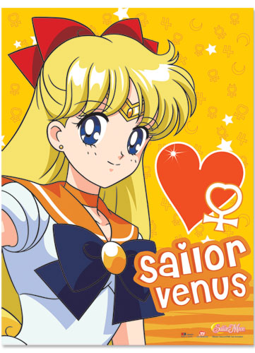 Sailormoon Sailor Venus Fabric Poster, an officially licensed product in our Sailor Moon Posters department.