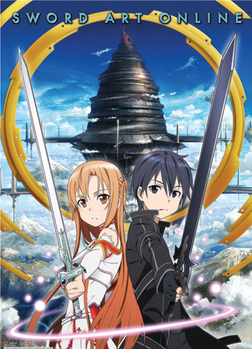 Sword Art Online - Kirito And Asuna Fabric Poster, an officially licensed product in our Sword Art Online Posters department.