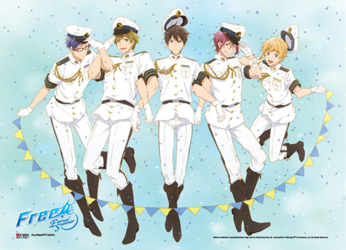 Freee! - Navy Uniform Fabric Poster, an officially licensed product in our Free! Posters department.