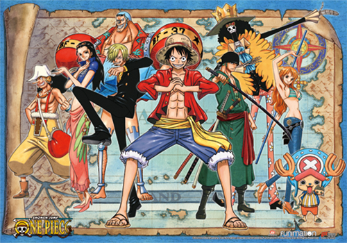 One Piece - New World Luffy Group 02 Fabric Poster, an officially licensed product in our One Piece Posters department.
