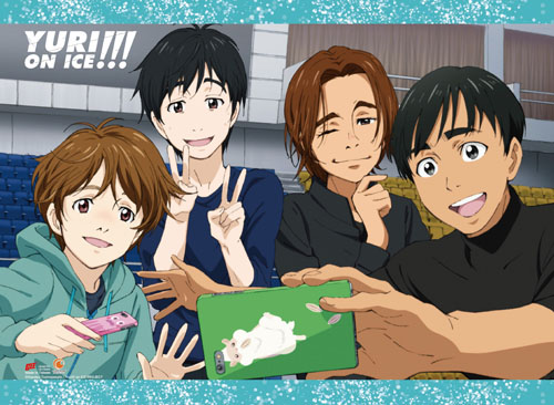 Yuri!!! On Ice - Group Fabric Poster, an officially licensed product in our Yuri!!! On Ice Posters department.