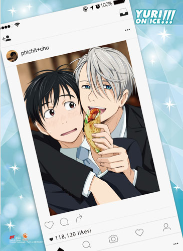 Yuri!!! On Ice - Yuri & Victor U 2 Fabric Poster, an officially licensed product in our Yuri!!! On Ice Posters department.