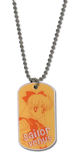 Sailormoon Sailor Venus Dog Tag Necklace, an officially licensed product in our Sailor Moon Jewelry department.