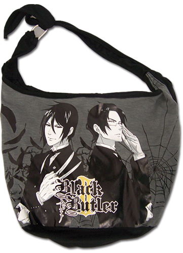 Black Butler 2 Sebastian Vs Claude Hobo Bag, an officially licensed product in our Black Butler Bags department.