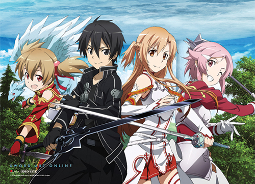 Sword Art Online - Main 4 Special Edition Wallscroll, an officially licensed product in our Sword Art Online Wall Scroll Posters department.