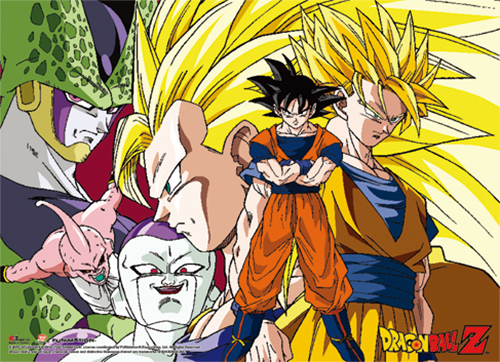 Dragon Ball Z - Goku 3 Types & Villains Special Edition Wall Scroll, an officially licensed product in our Dragon Ball Z Wall Scroll Posters department.
