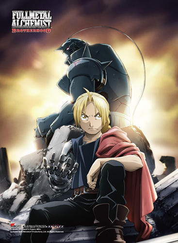 Fullmetal Alchemist Brotherhood - Edward & Alphonse High-End Wall Scroll, an officially licensed product in our Fullmetal Alchemist Wall Scroll Posters department.