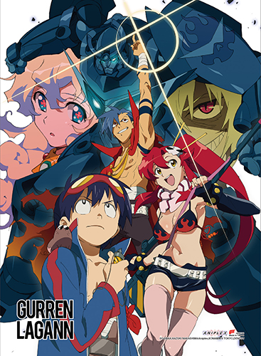 Gurren Lagann - Group 1 High-End Wall Scroll, an officially licensed product in our Gurren Lagann Wall Scroll Posters department.