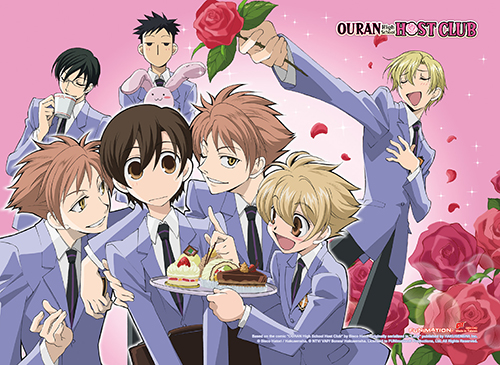 Ouran High School Host Club - Group High-End Wall Scroll, an officially licensed product in our Ouran High School Host Club Wall Scroll Posters department.