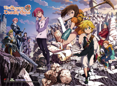 The Seven Deadly Sins - Key Art 2 High-End Wall Scroll, an officially licensed product in our The Seven Deadly Sins Wall Scroll Posters department.