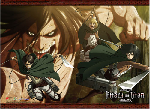 Attack On Titan S2 - Group 01 High-End Wall Scroll, an officially licensed product in our Attack On Titan Wall Scroll Posters department.