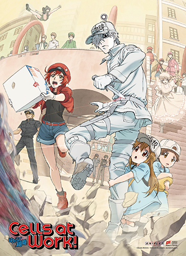 Cells At Work! - Key Art High End Wall Scroll, an officially licensed product in our Cells At Work! Wall Scroll Posters department.
