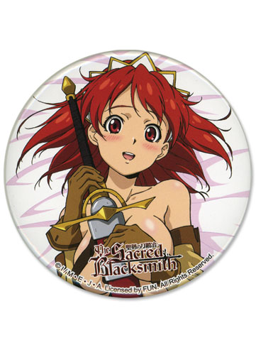 Sacred Blacksmith Cecily 3 Button, an officially licensed Sacred Blacksmith product at B.A. Toys.