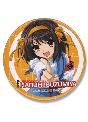 Haruhi Suzumiya 2 Haruhi 3' Button, an officially licensed product in our Haruhi Buttons department.