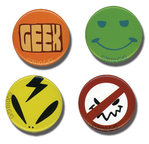 Panty & Stocking Brief's Button 4 Piece Set, an officially licensed product in our Panty & Stocking Buttons department.