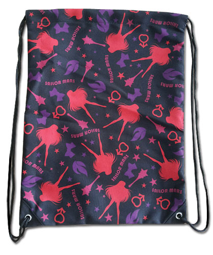 Sailor Moon - Sailor Mars Pattern Drawstring Bag, an officially licensed product in our Sailor Moon Bags department.