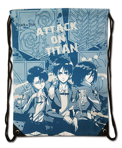 Attack On Titan - Group Emblem Drawstring Bag, an officially licensed product in our Attack On Titan Bags department.