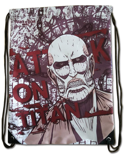 Attack On Titan - Colossal Titan Red Drawstring Bag, an officially licensed product in our Attack On Titan Bags department.