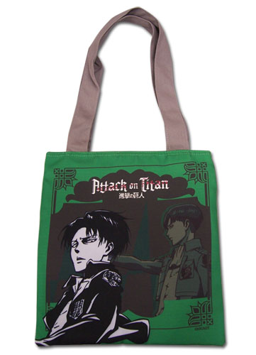 Attack On Titan - Green Levi Tote Bag, an officially licensed product in our Attack On Titan Bags department.