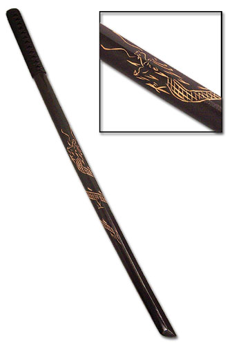Black Dragon Bokken, an officially licensed Black Dragon product at B.A. Toys.