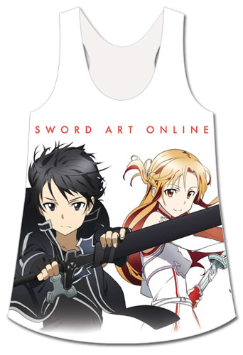Sword Art Online Kirito And Asuna Ready To Fight Tank Top L, an officially licensed product in our Sword Art Online T-Shirts department.