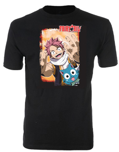 Fairy Tail - Natsu & Happy Men's Screen Print T-Shirt XXL, an officially licensed product in our Fairy Tail T-Shirts department.