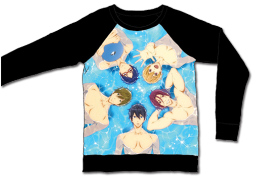 Free! - Group Floating Pullover Long Sleeve XL, an officially licensed product in our Free! T-Shirts department.