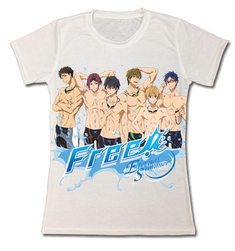 Free! - Group Splash Jrs. T-Shirt M, an officially licensed product in our Free! T-Shirts department.