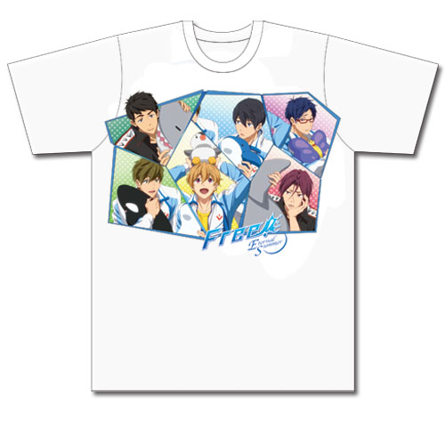 Free! 2 - Group Panels Men's T-Shirt XL, an officially licensed product in our Free! T-Shirts department.