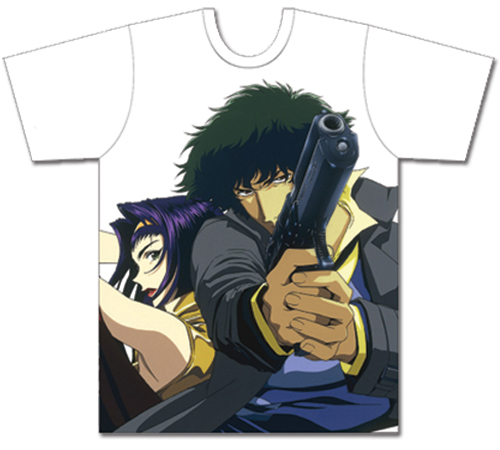 Cowboy Bebop - Faye & Spike Men's Sublimation Shirt L, an officially licensed product in our Cowboy Bebop T-Shirts department.