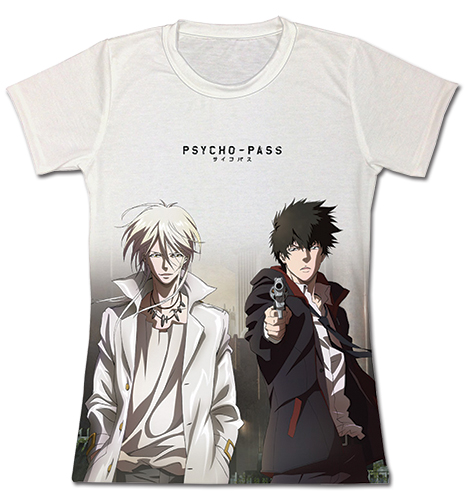 Psycho Pass - Shinya Vs Makishima Jrs. Sublimation T-Shirt L, an officially licensed product in our Psycho-Pass T-Shirts department.