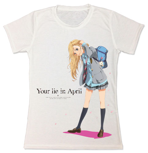 Your Lie In April - Kaori Jrs. Sublimation T-Shirt L, an officially licensed product in our Your Lie In April T-Shirts department.