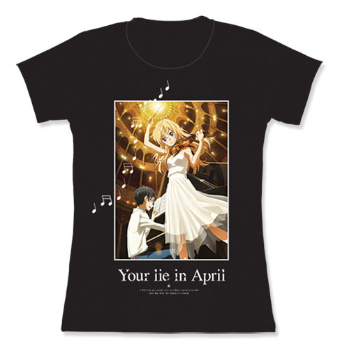 Your Lie In April - Kousei & Kaori Jrs. Sublimation T-Shirt M, an officially licensed product in our Your Lie In April T-Shirts department.