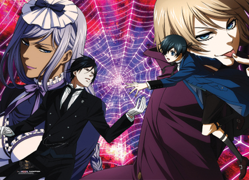 Black Butler 2 Group Web Wallscroll, an officially licensed Black Butler product at B.A. Toys.