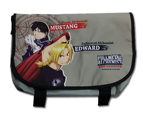 Full Metal Alchemist Brotherhood - Edward & Mustang Messenger Bag, an officially licensed product in our Fullmetal Alchemist Bags department.