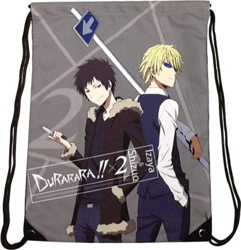 Durarara!!X2 - Izaya & Shizuo Drawstring Bag, an officially licensed product in our Durarara!! Bags department.
