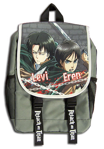 Attack On Titan - Eren & Levi Backpack, an officially licensed Attack On Titan product at B.A. Toys.