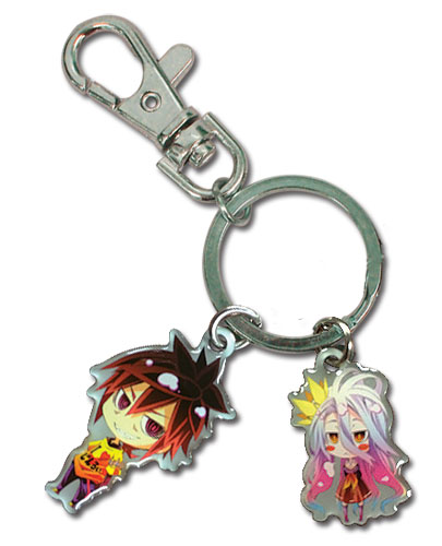No Game No Life - Shiro & Sora Metal Keyhain, an officially licensed product in our No Game No Life Key Chains department.