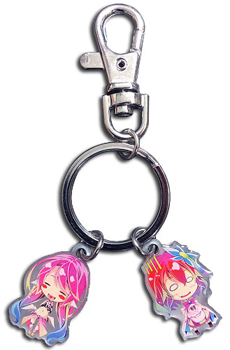 No Game No Life - Jibril & Steph Metal Keychain, an officially licensed product in our No Game No Life Key Chains department.