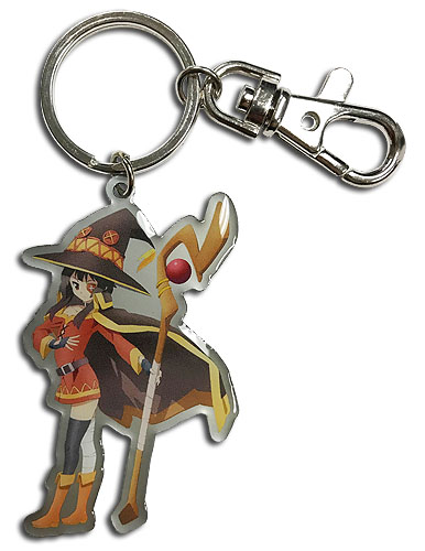 Konosuba - Megumi Metal Keychain, an officially licensed product in our Konosuba Key Chains department.