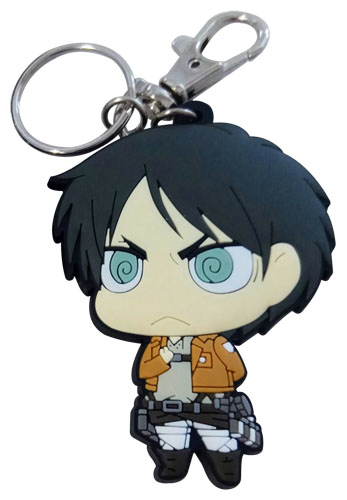 Attack On Titan - Sd Eren Dedicate Stance Pvc Keychain, an officially licensed product in our Attack On Titan Key Chains department.
